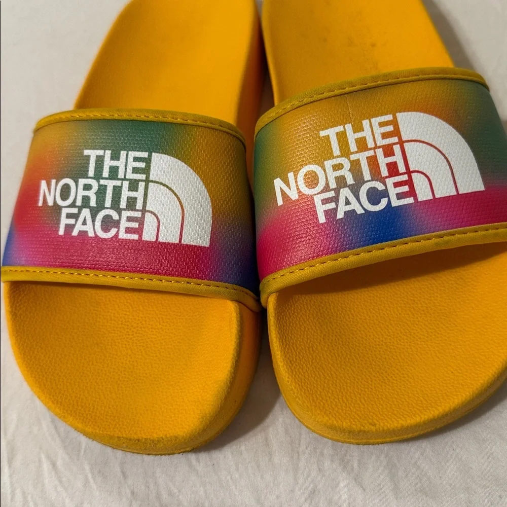 The North Face  kids 2 Vibrant Yellow Slide Sandals